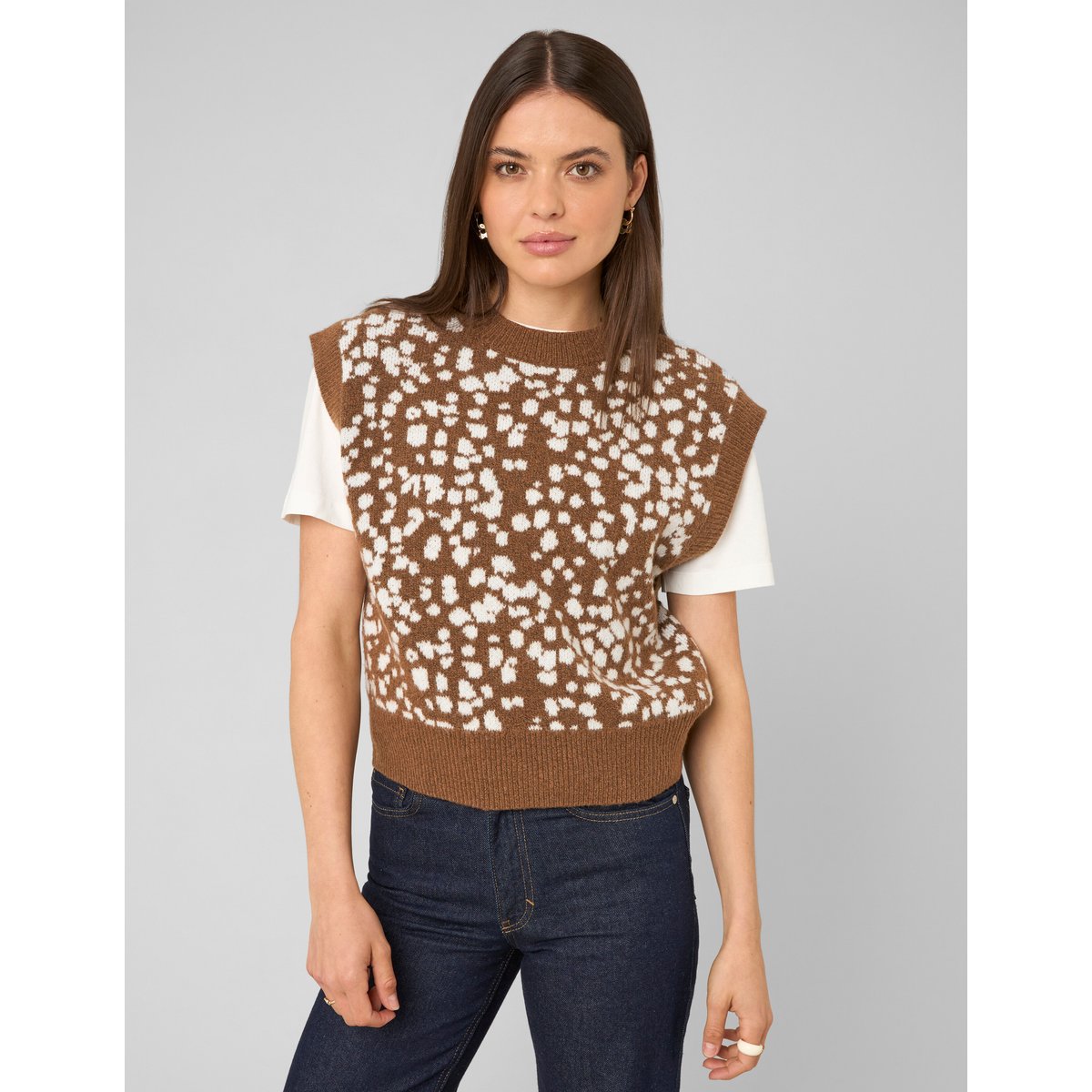 Pull sans manches camel, BZB