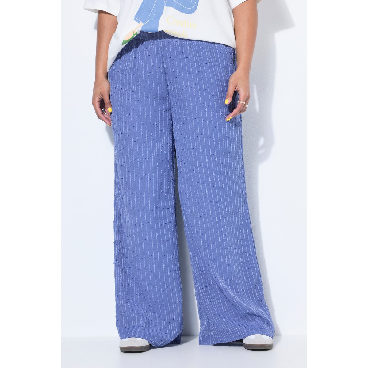 Pantalon, coupe wide Straight Legs gris bleu, STUDIO UNTOLD