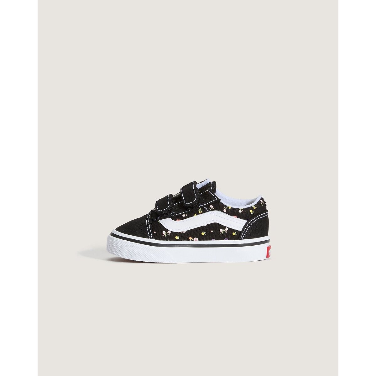 Baskets basses à scratchs, TD OLD SKOOL V noir imprimé, VANS