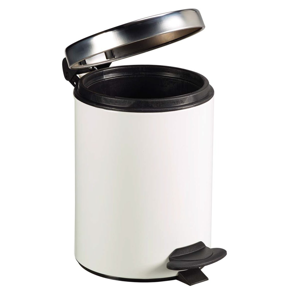 Poubelle de salle de bains à pédale 3L Fabriqué en France - DUO blanc, ROSSIGNOL