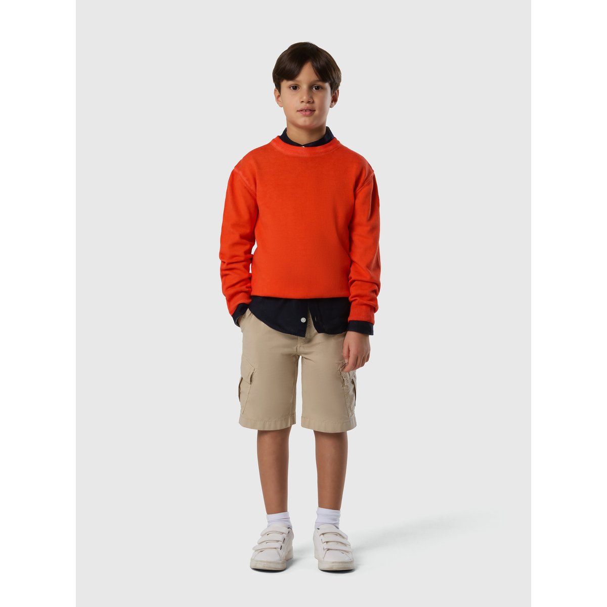 Pull à col rond avec écusson de logo grenadine, NORTH SAILS