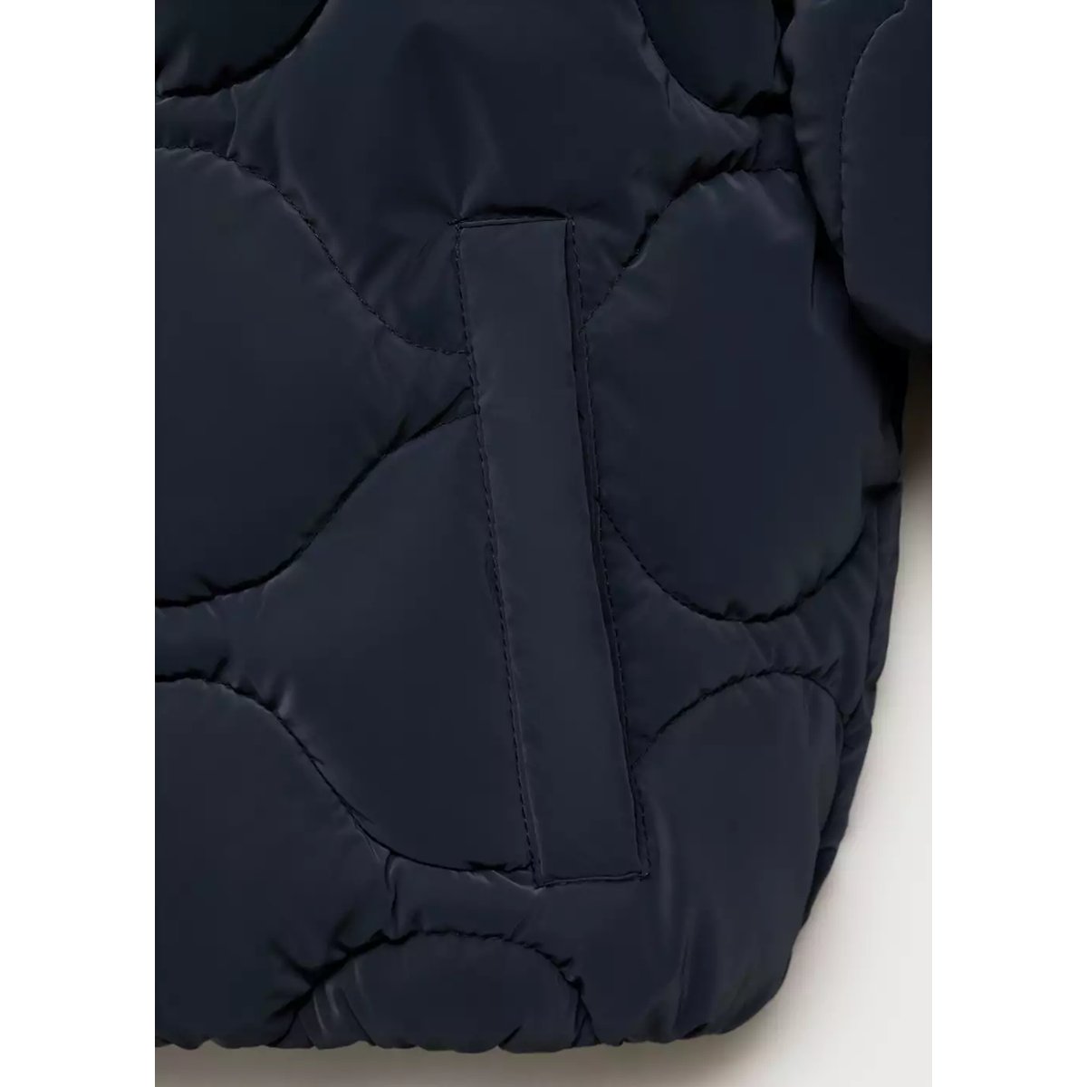 Anorak matelassé imperméable à losanges bleu marine foncé, MANGO TEEN