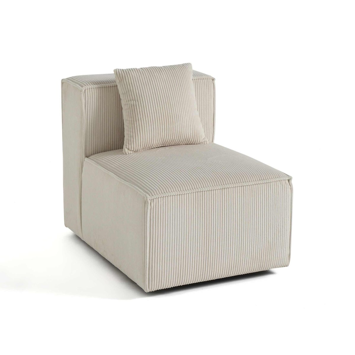 Module d'assise en velours côtelé, ARTY beige, BEST MOBILIER