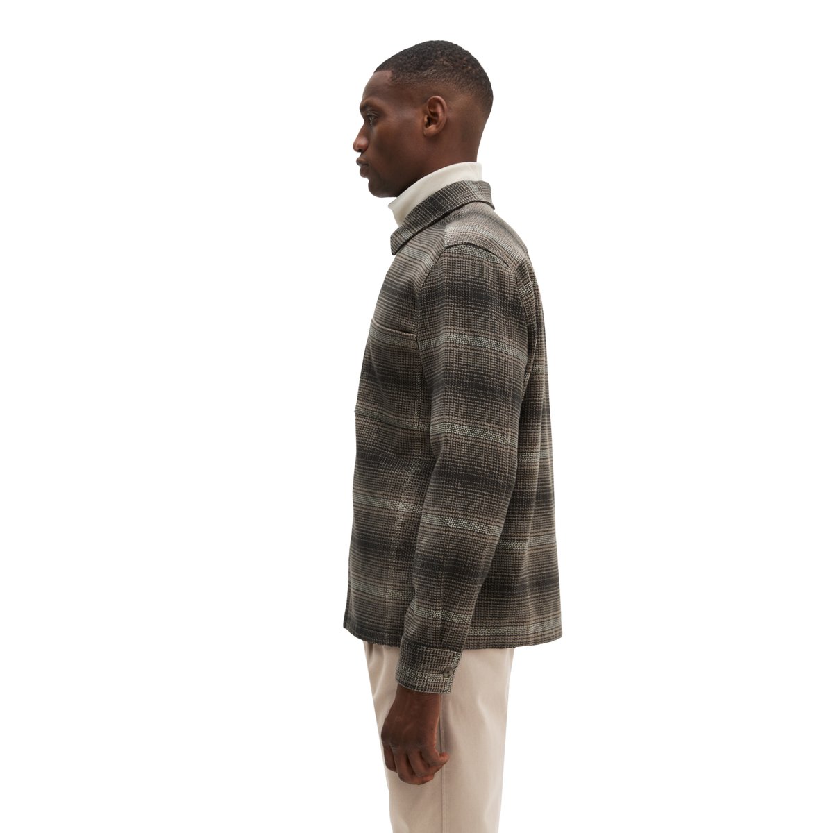 Surchemise coupe classique en coton bio teint en fil marron, MARC O'POLO