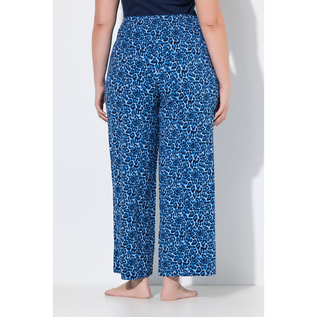 Pantalon Marlène, motif léopard bleu nuit, ULLA POPKEN