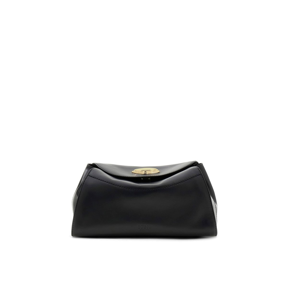 Sac À Bandoulière En Cuir Véritable Leonie noir, GUESS