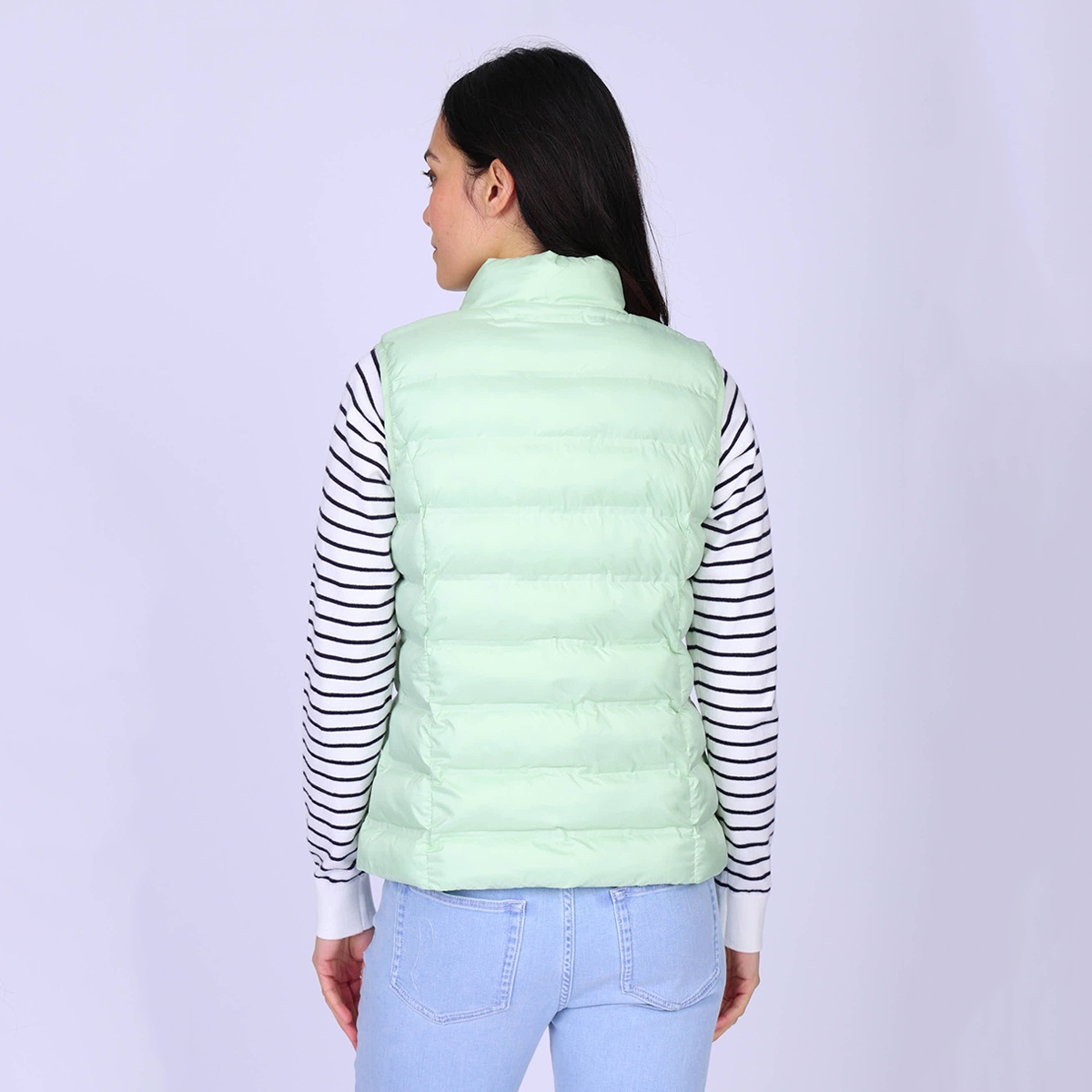 Doudoune sans manches vert clair, MISE AU GREEN