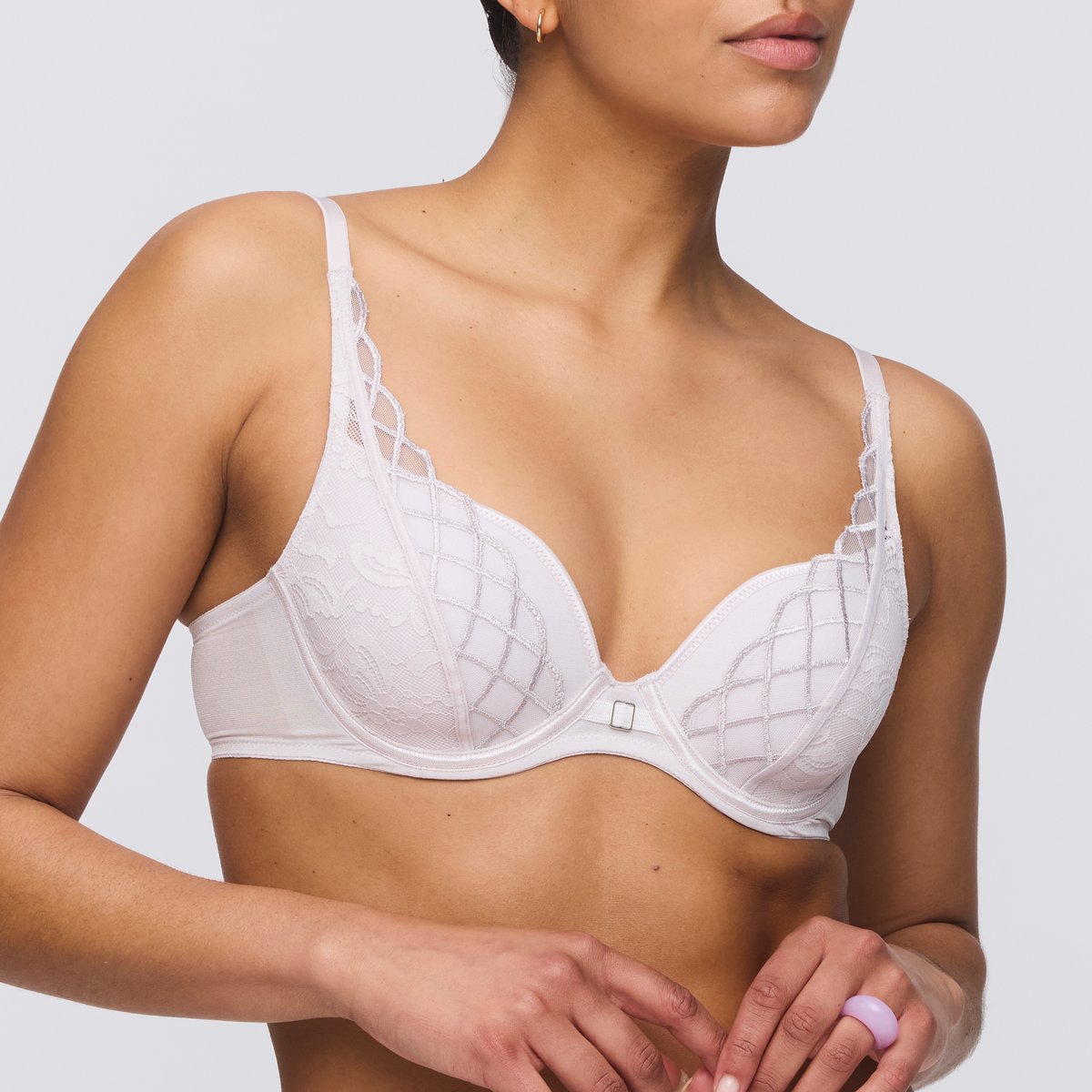Soutien gorge rembourré - forme coeur AVEN gris - marble, MARIE JO
