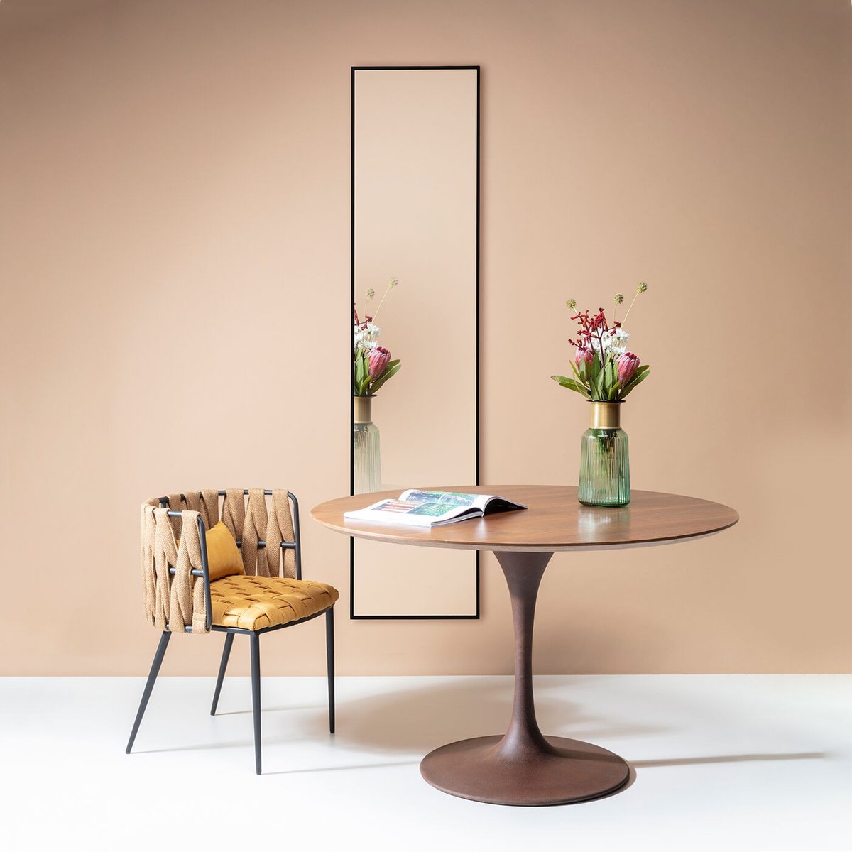 Miroir rectangle en aluminium 180x30, BELLA noir, KARE DESIGN