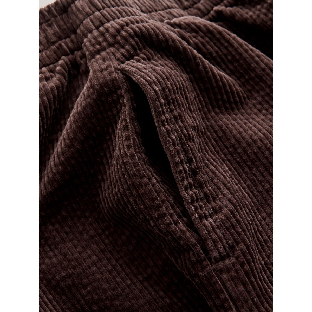 Pantalon ample en velours côtelé doux marron chocolat, NEXT