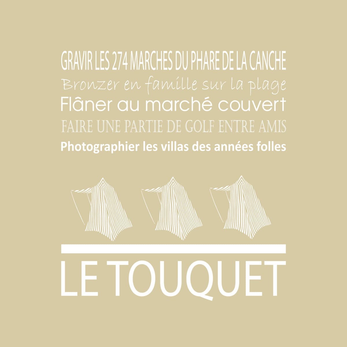 Tableau Mural Le Touquet RÉGIONALISME tableaux sur toile-beige, CEANOTHE