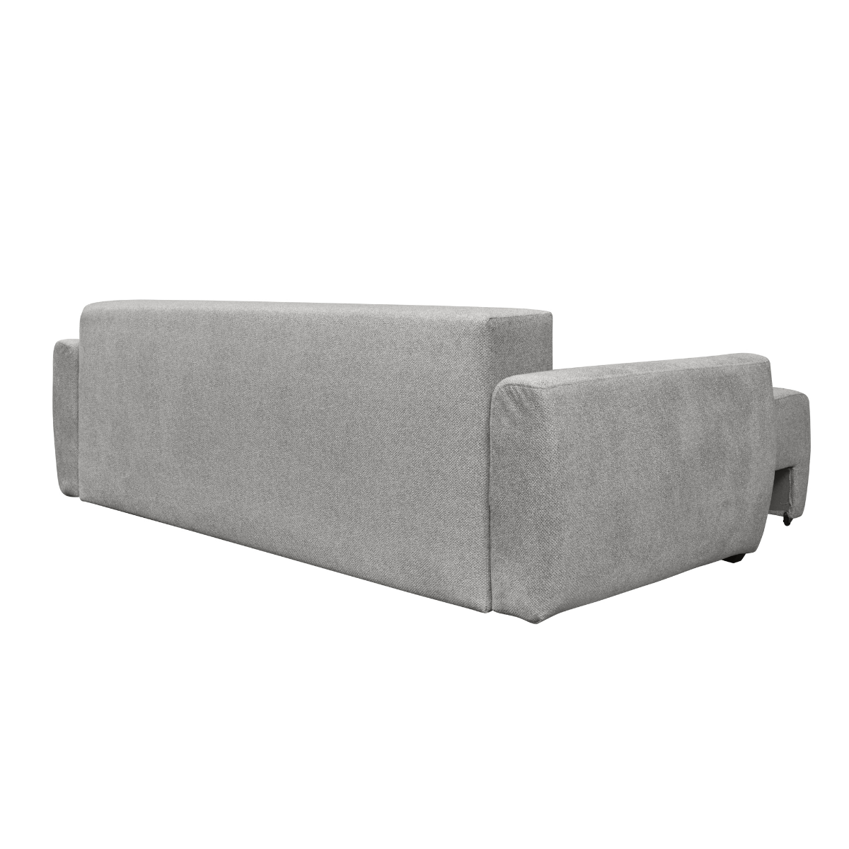 Canapé convertible 3 places avec coffre et matelas ressort L246 cm - ALBA gris, CALICOSY
