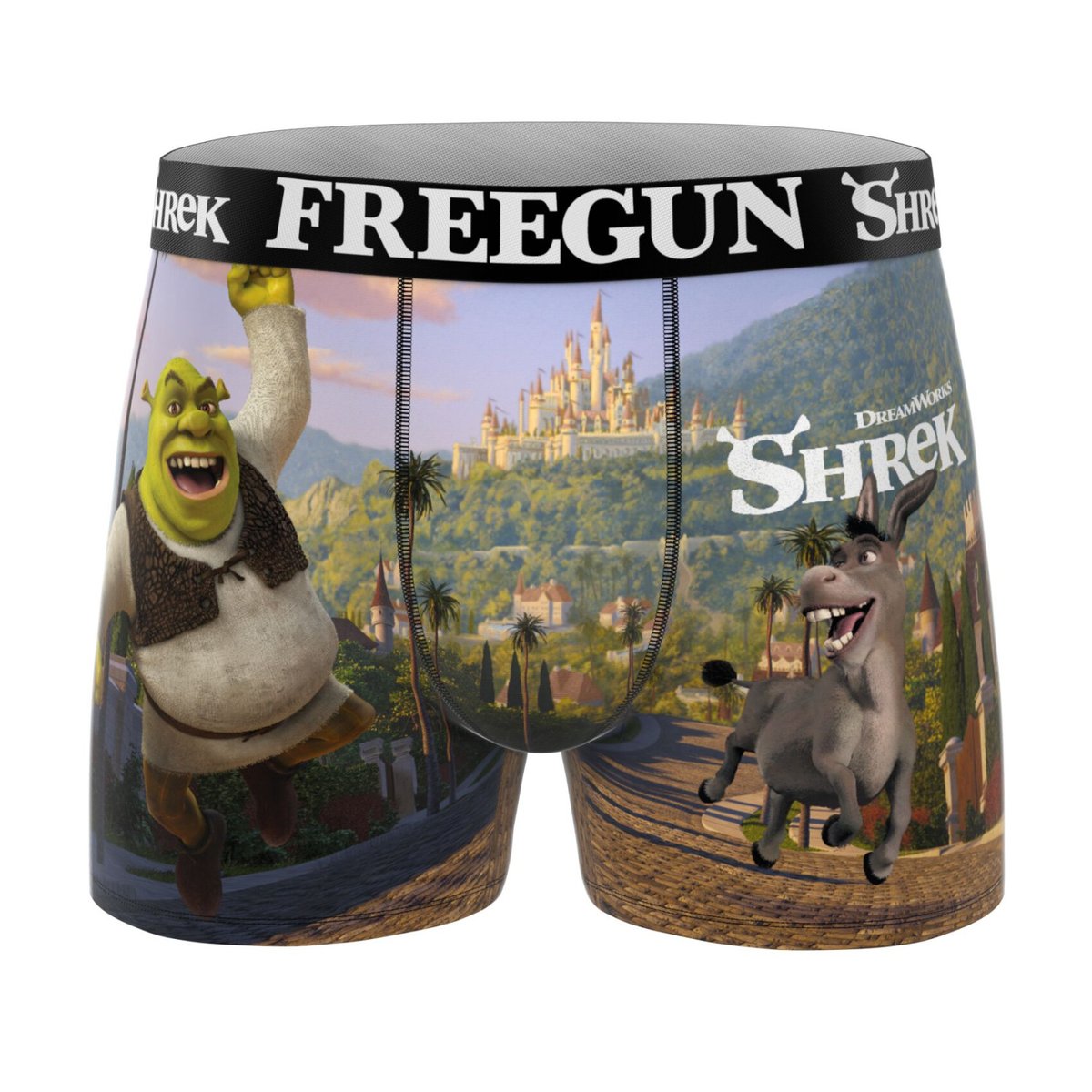 Lot De 3 Boxers Shrek vert/bleu/noir, FREEGUN