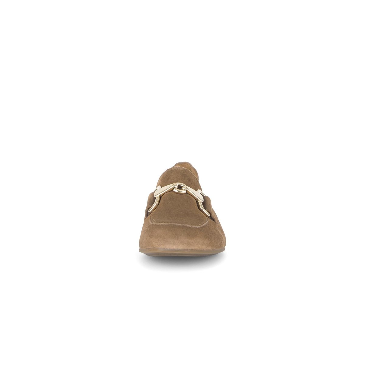 Mocassins en cuir à talon décroché marron, GABOR