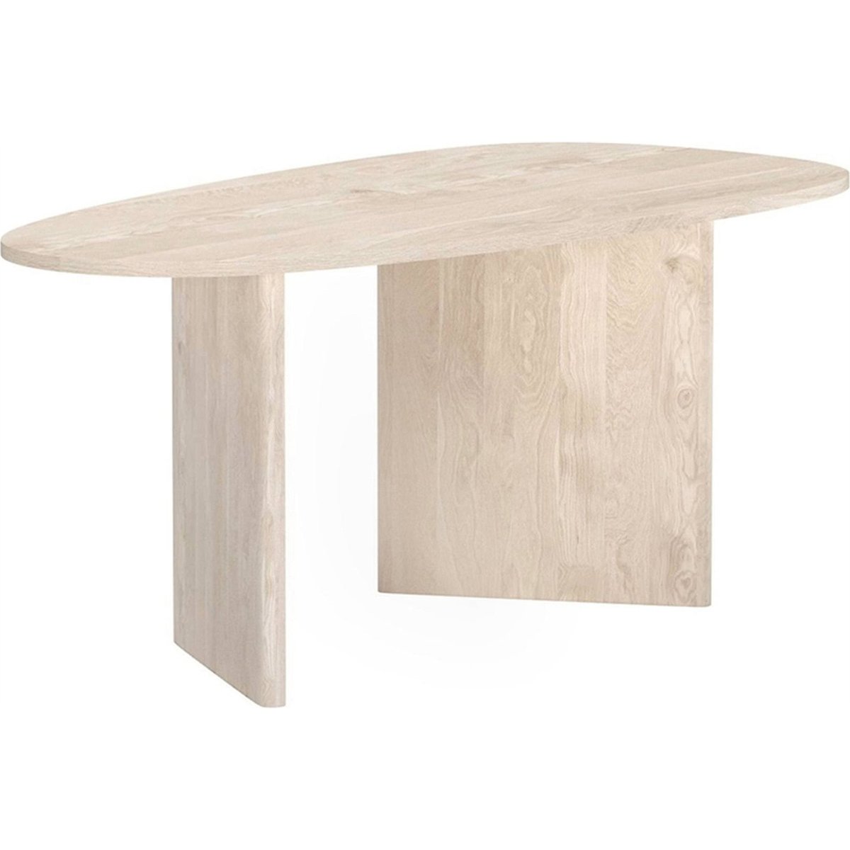 Table à manger ovale bois collection RITONY chêne blanchi, RECOLLECTION