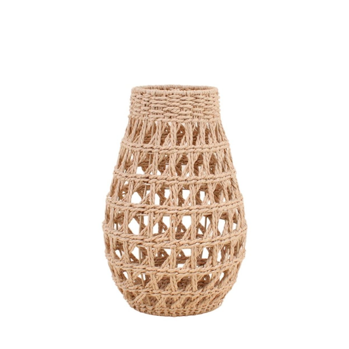 Lanterne en corde 37cm beige, ORNAMI
