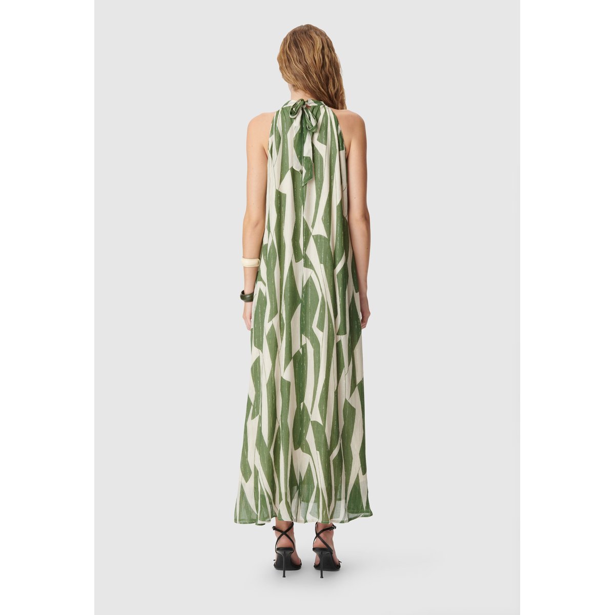 Robe longue imprimée smock green, IKKS