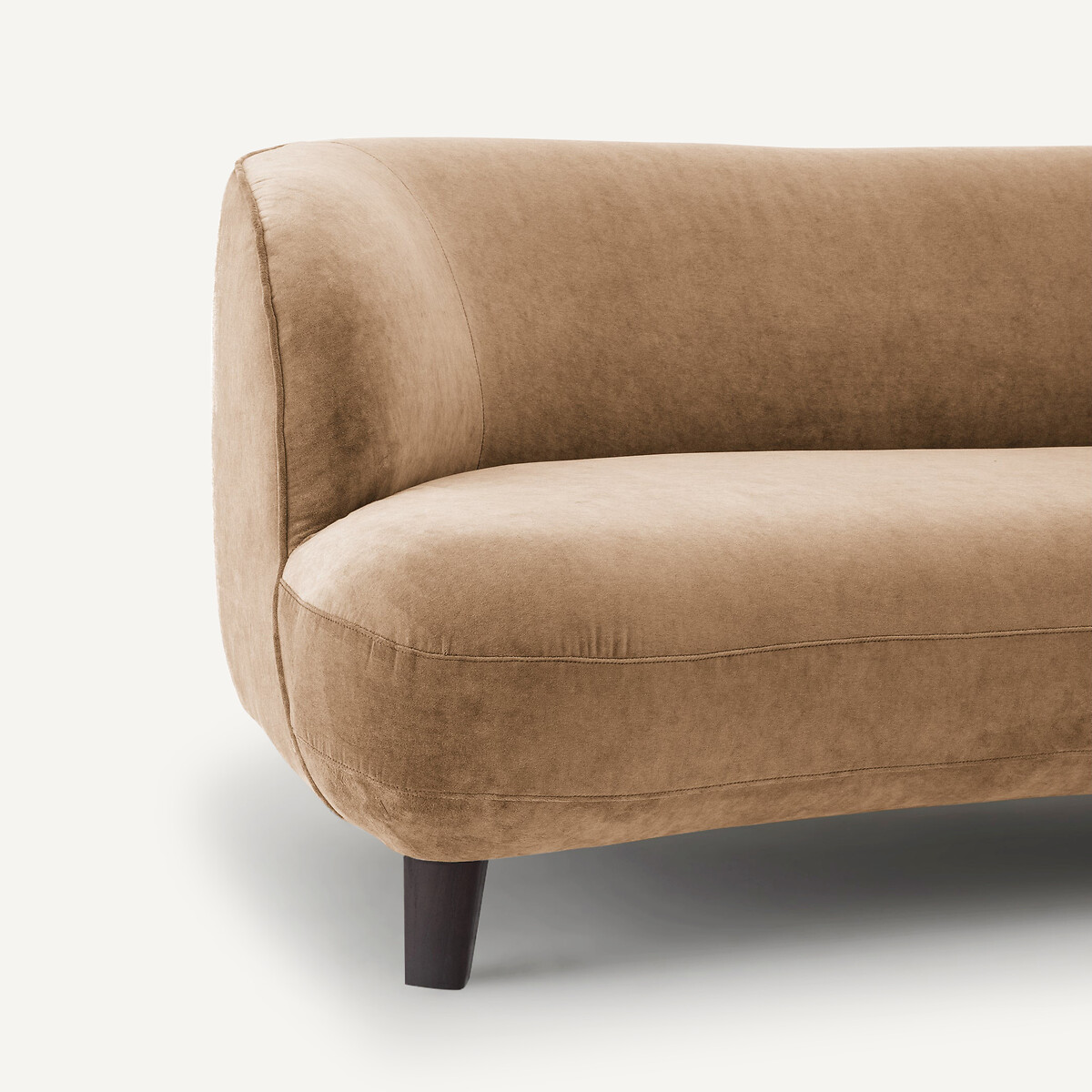 Canapé 3 places, en velours stonewashed, ROSEBURY ficelle, AM.PM X EMMANUEL GALLINA
