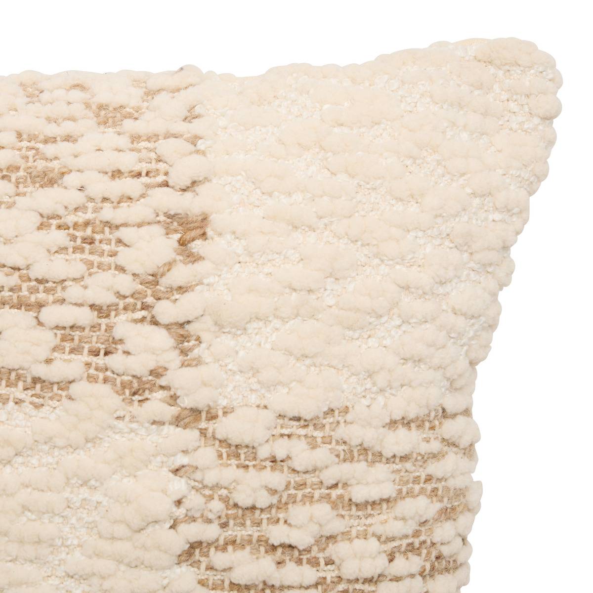 Coussin carré AMEYA beige lin, ATMOSPHERA