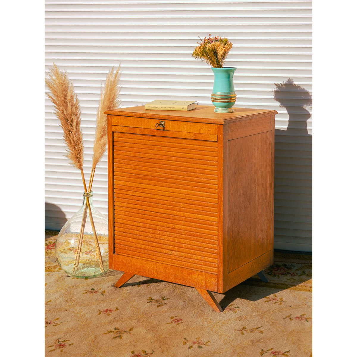 Meuble classeur en bois clair Fernand N°432 - Bon état bois clair, DEBONGOUT