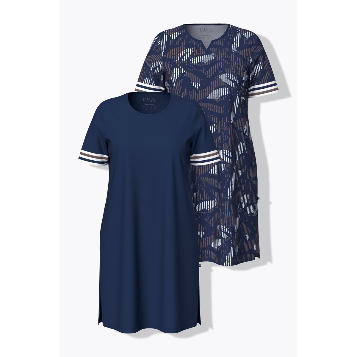 Big T-shirts, lot de 2, manches courtes bleu nuit, ULLA POPKEN