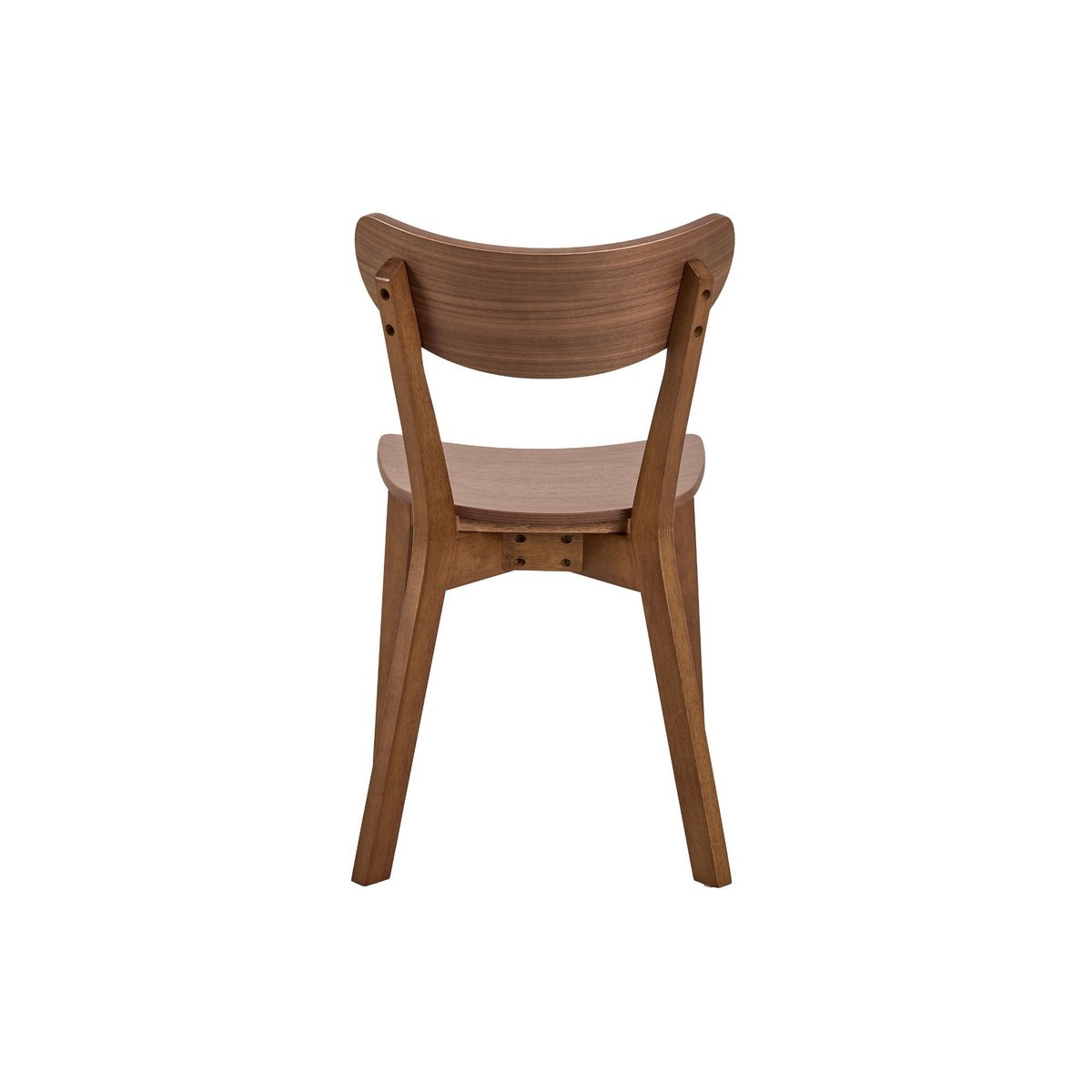 Chaise scandinave en bois finition noyer (lot de 2) - LETA bois foncé, HELLIN, DEPUIS 1862
