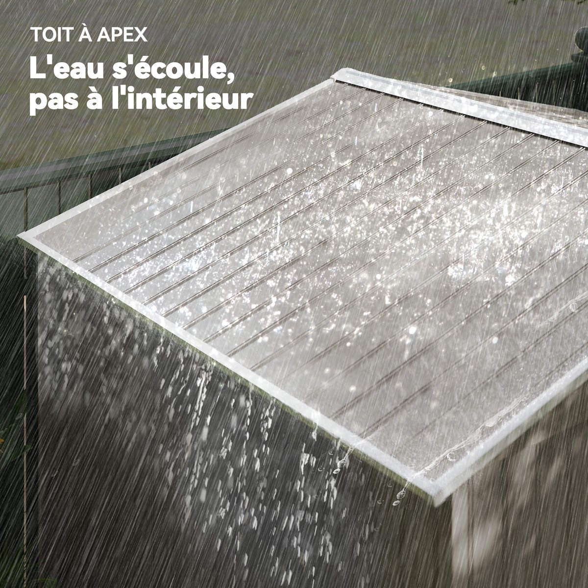 Abri de jardin Acier galvanisé Marron marron, OUTSUNNY