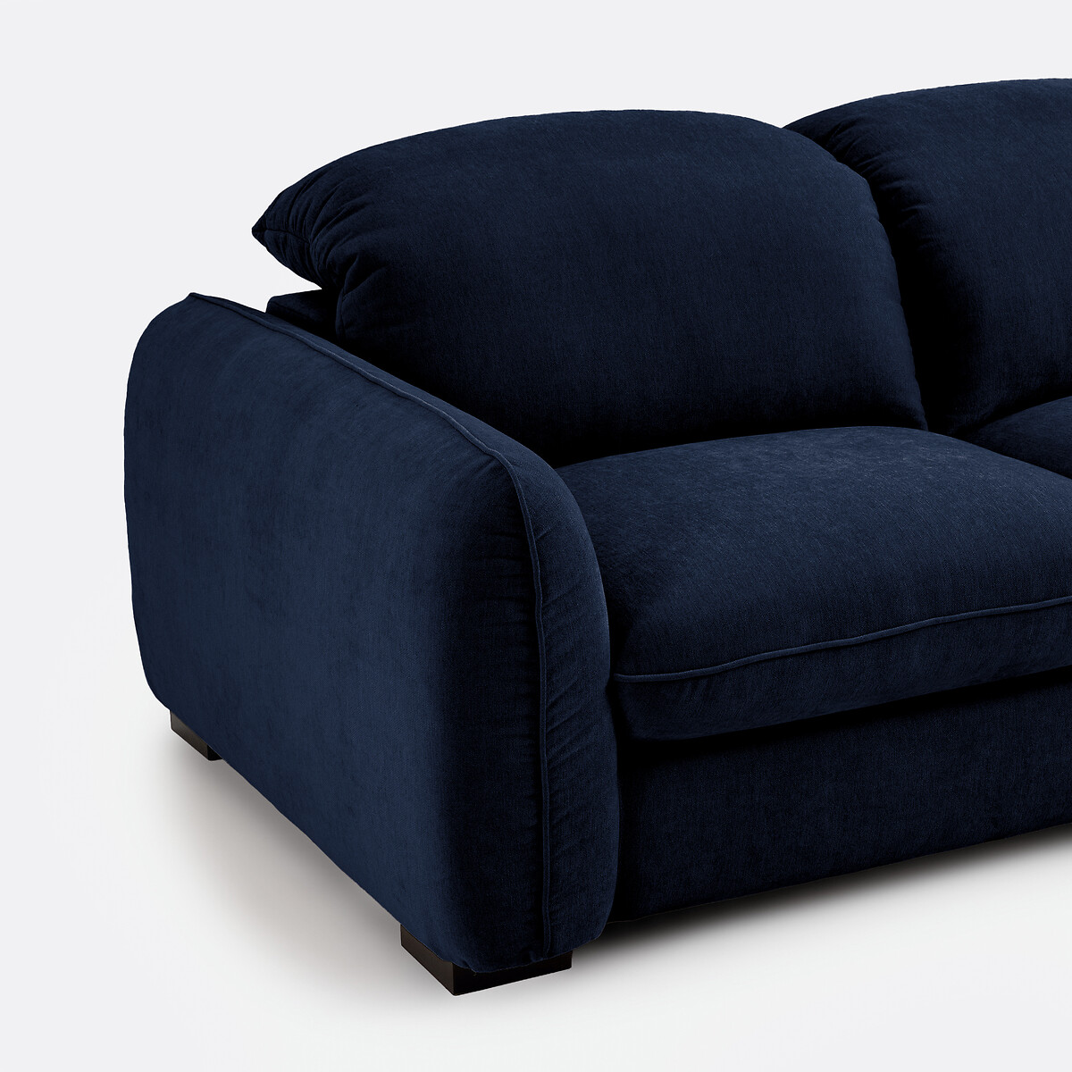 Isla Marl Polyester 3-Seater Straight Sofa with Headrests midnight blue, LA REDOUTE INTERIEURS