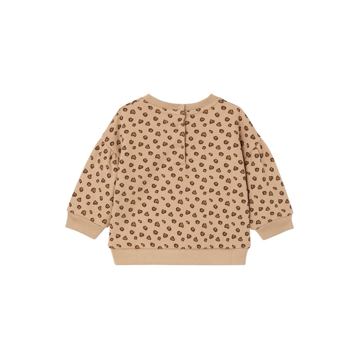 Sweat-shirt imprimé motif léopard taupe, VERTBAUDET