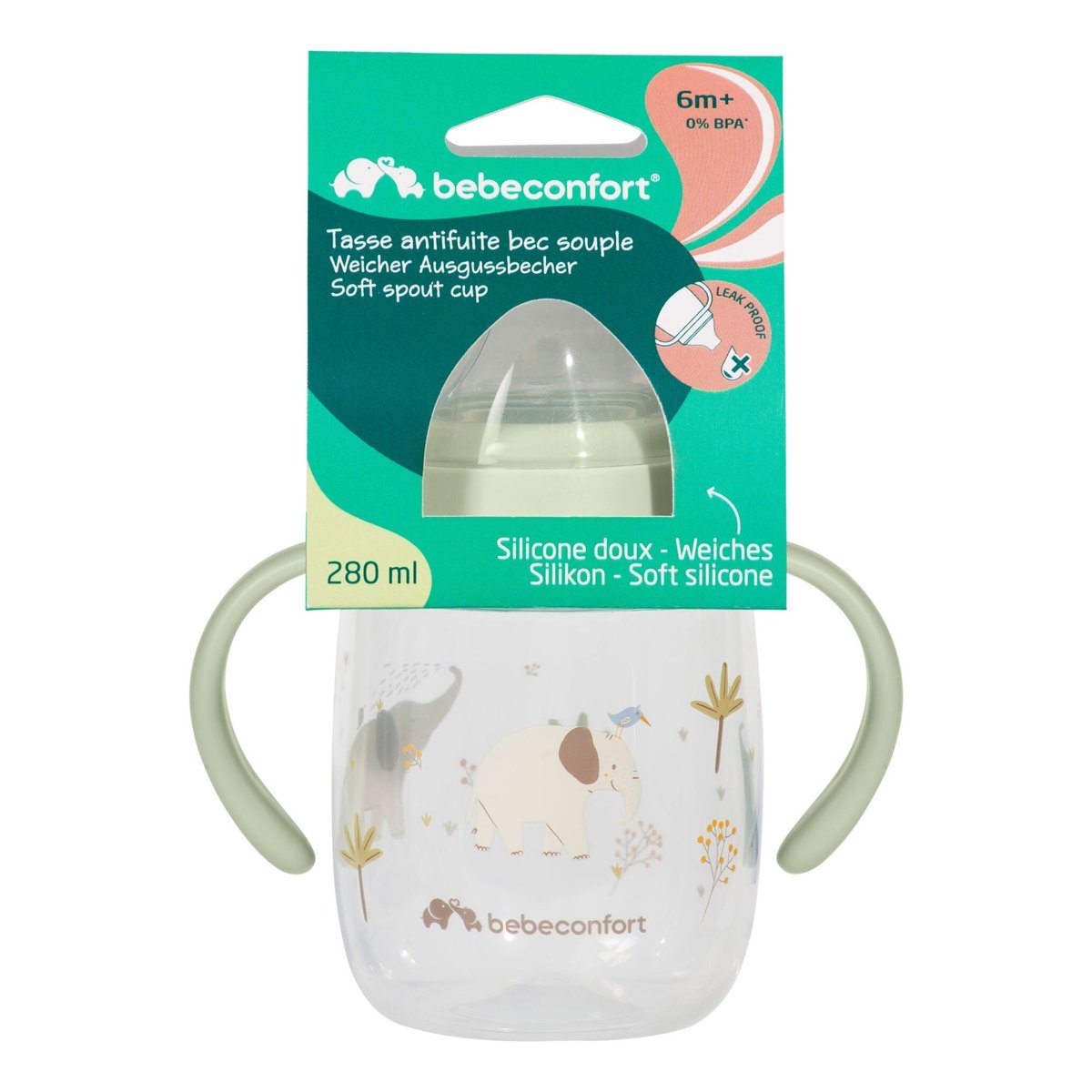 Gobelet anti-fuite bébé 240 ml couleur unique, BEBECONFORT