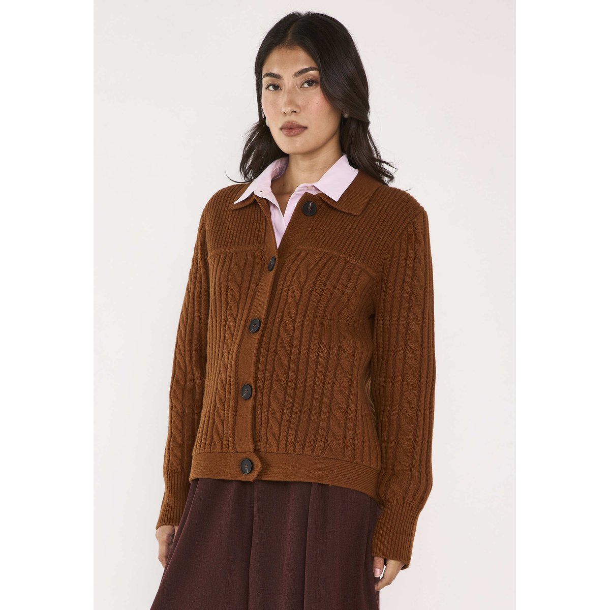 Gilet à manches longues en laine ARTUS cannelle, Maison 123