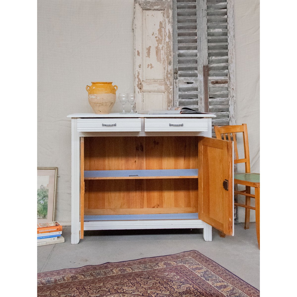 Buffet Parisien en bois Gilbert N°562 - Bon état blanc, DEBONGOUT