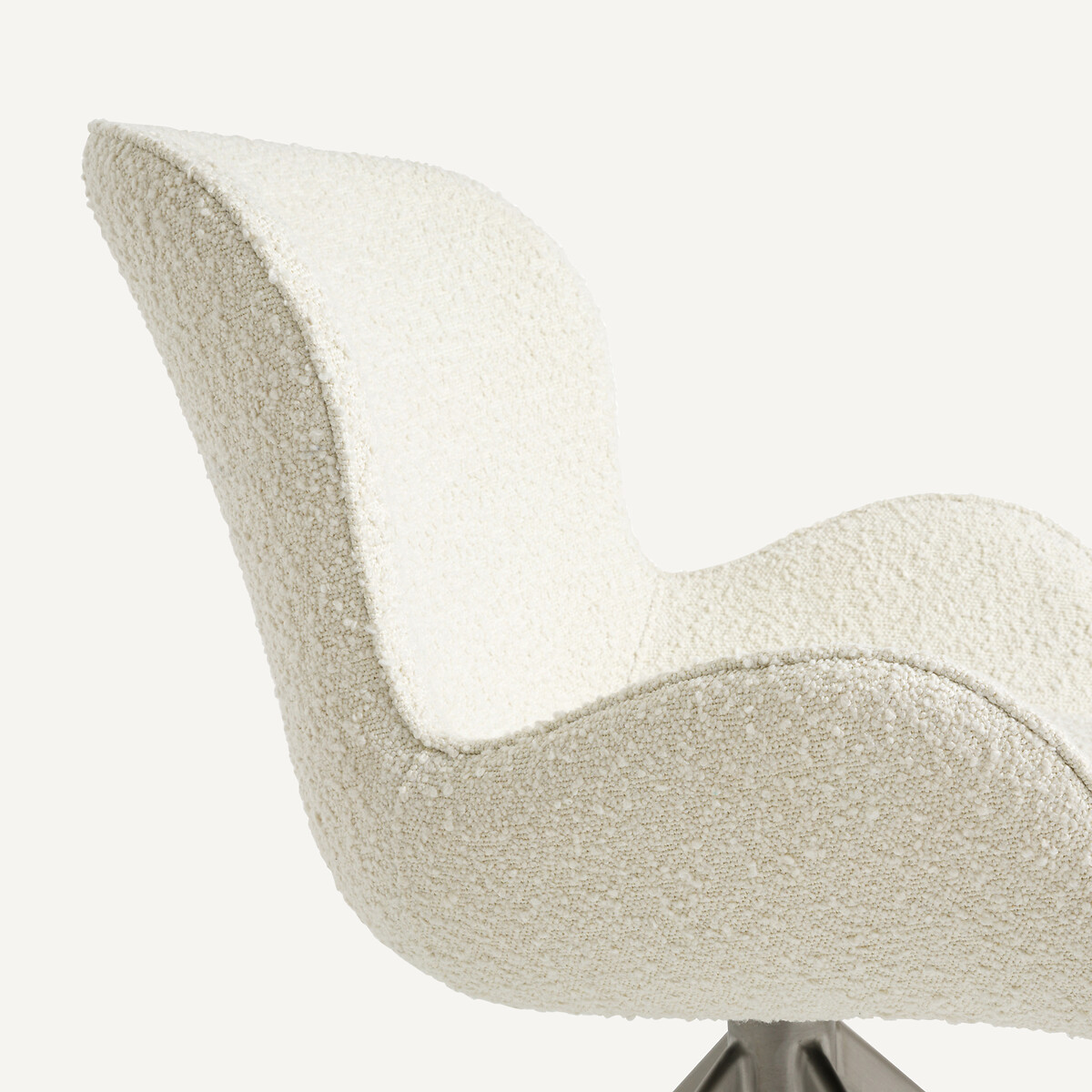 Fauteuil de table bouclette, Asyar craie, AM.PM
