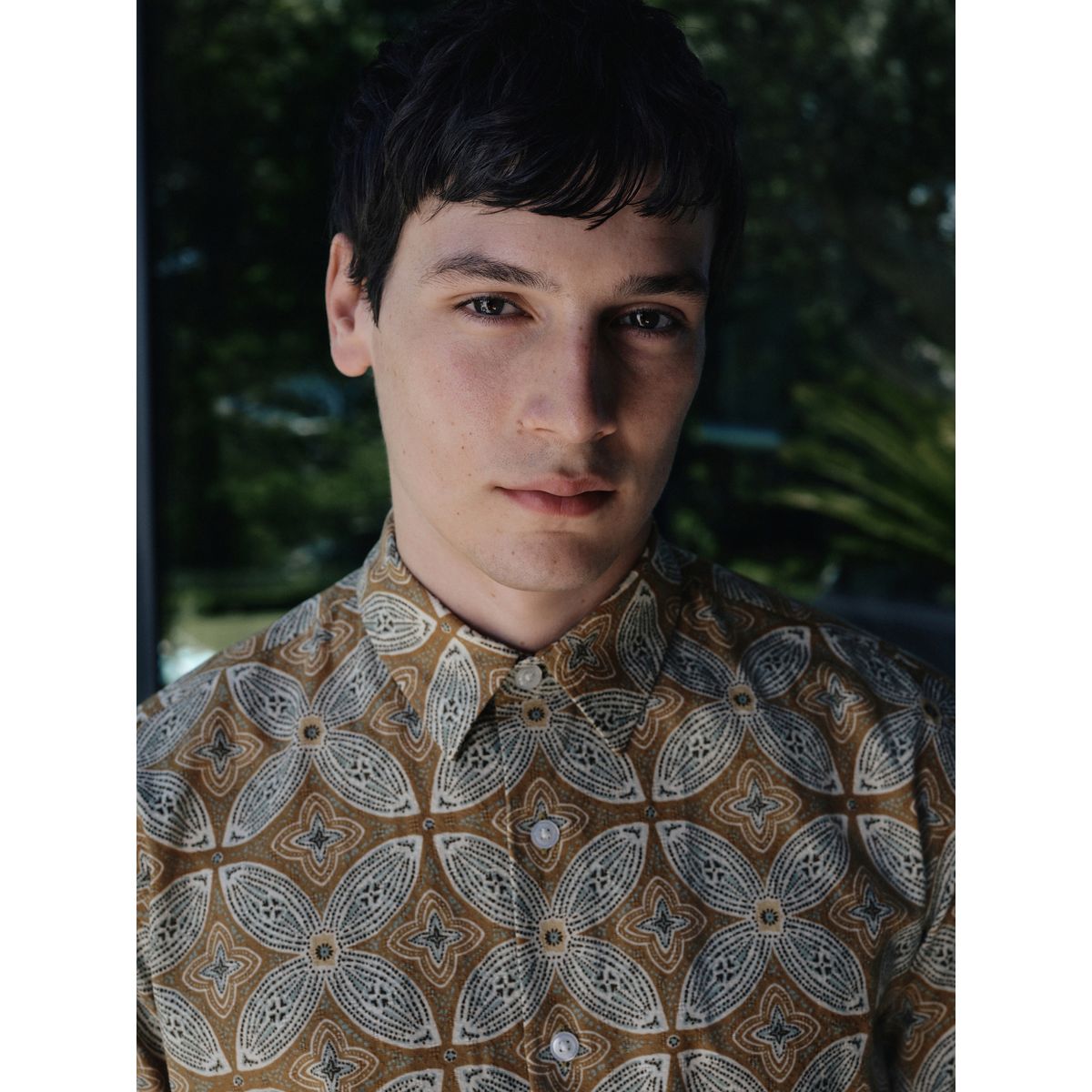 Chemise à manches courtes imprimé mosaïque jaune, NEXT