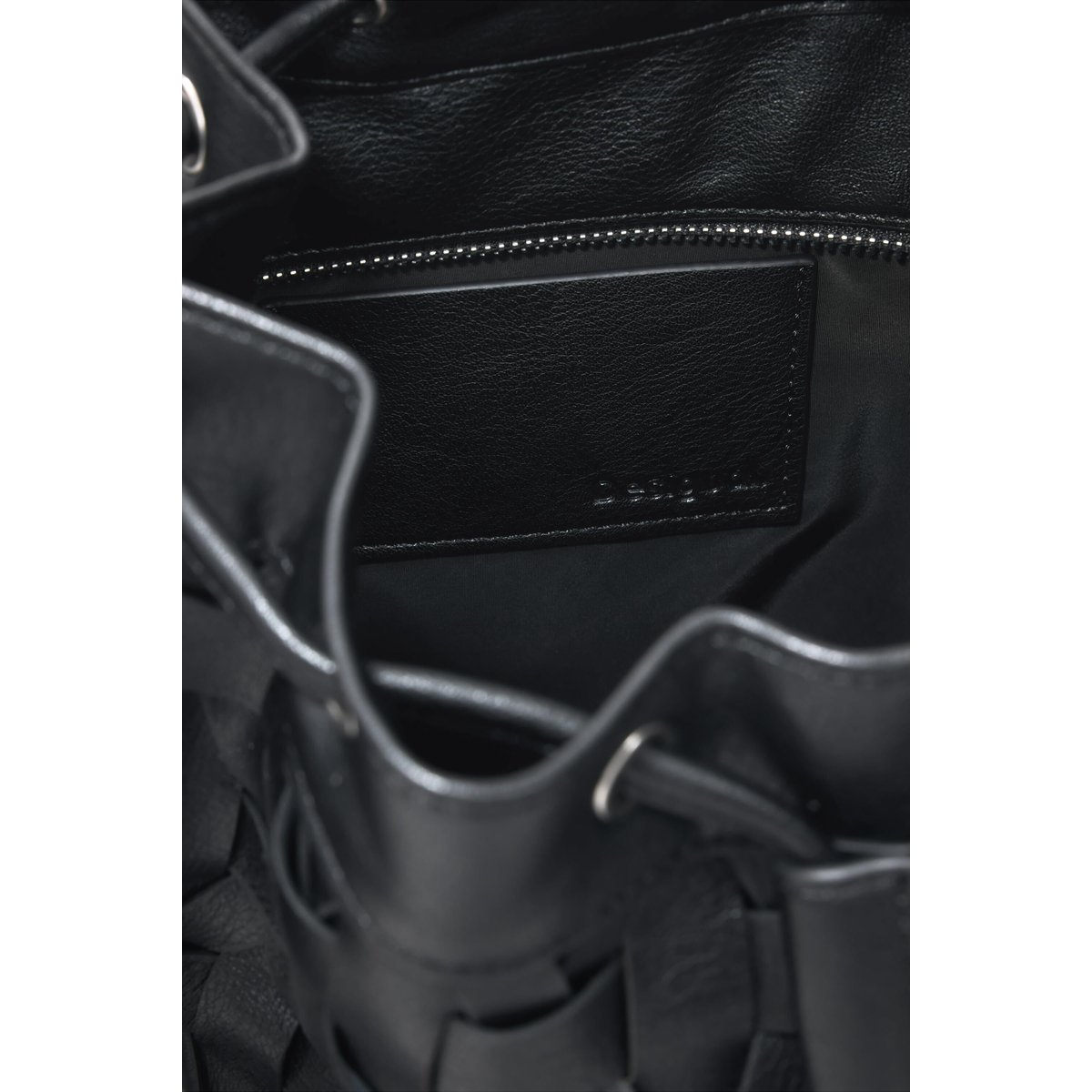 Sac à dos tressé noir, DESIGUAL