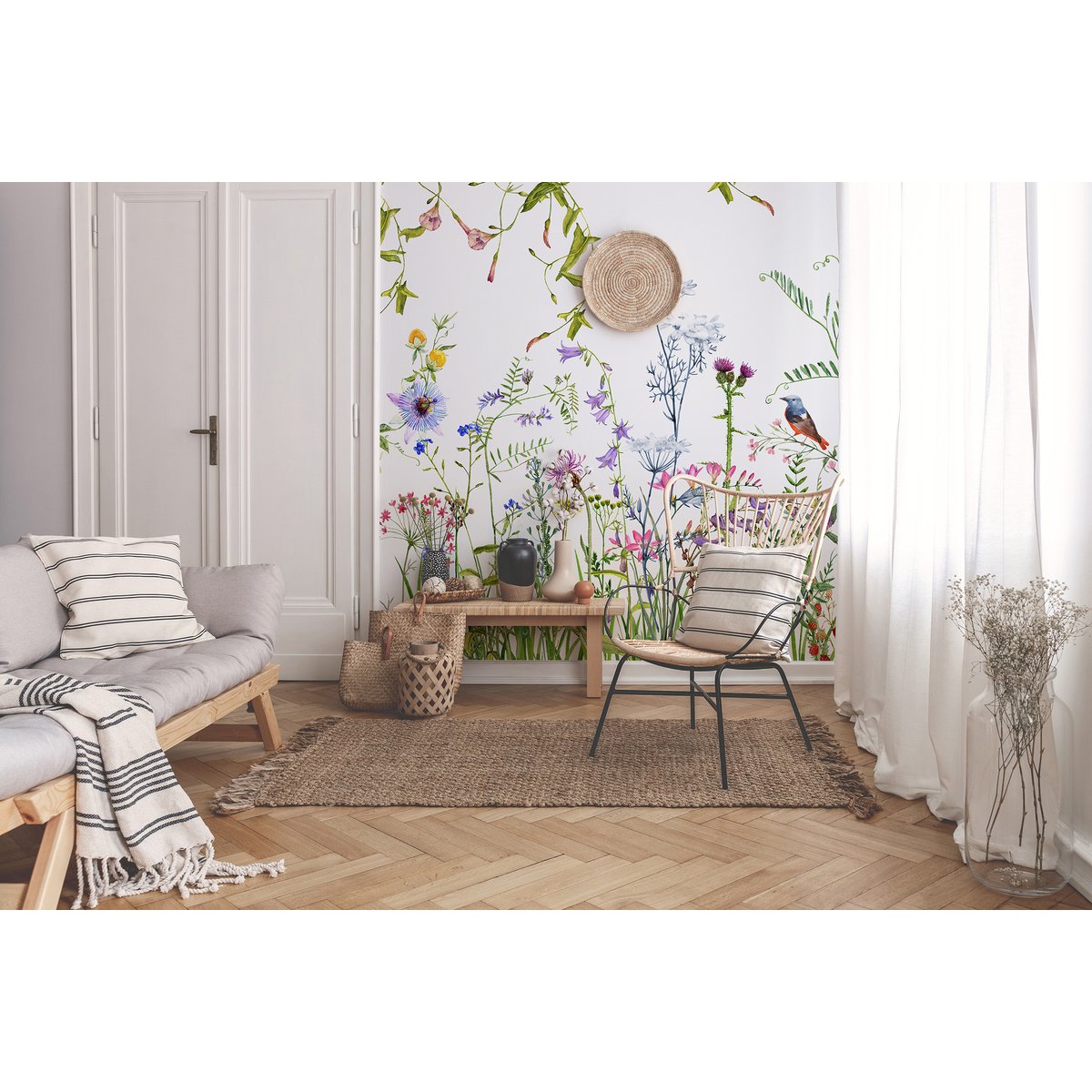 Papier peint panoramique VOLUBILIS multicolore, LE PAPIERS DE NINON