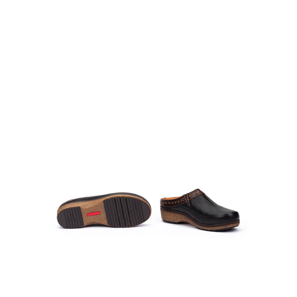 Sabots cuir Granada black, PIKOLINOS