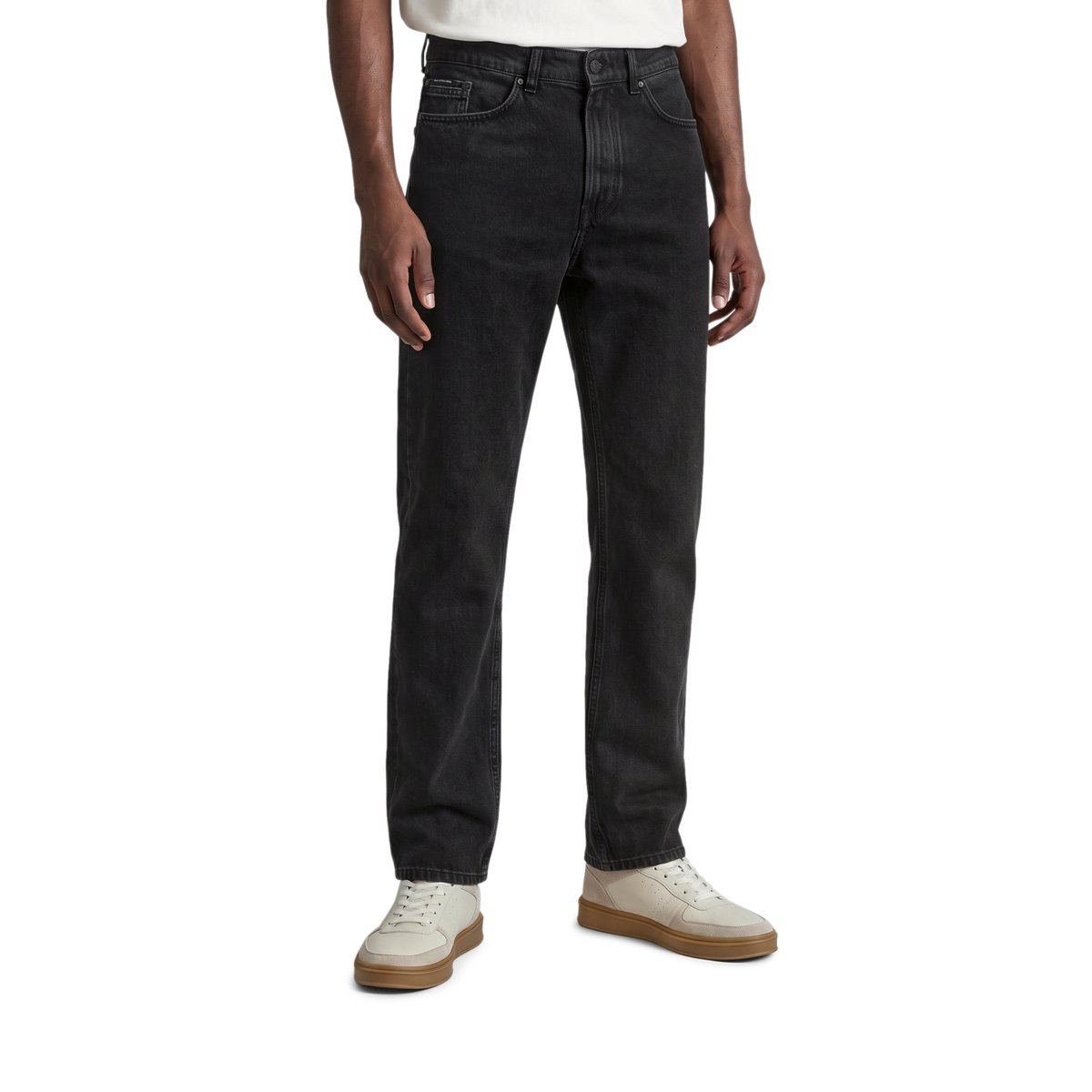 Jeans modèle Runne tapered en pur coton bio noir, MARC O’POLO DENIM