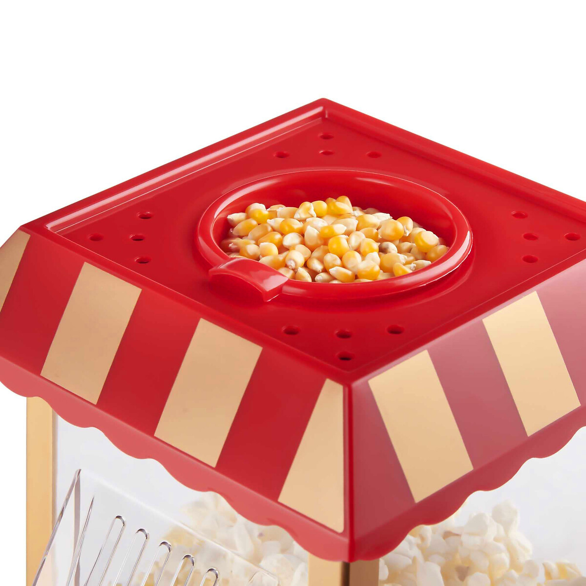 Máquina de pipocas retro Popper, HAEGER vermelho, HAEGER
