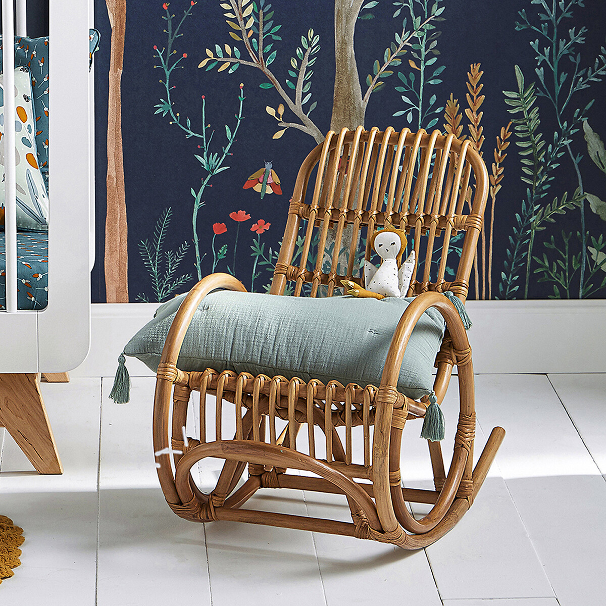 Sedia a dondolo bambino in vimini, Malu rattan naturale, LA REDOUTE INTERIEURS