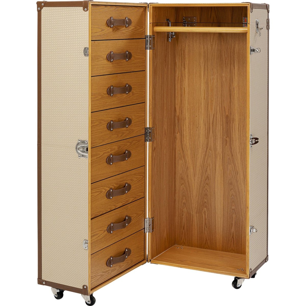 Malle-armoire en simili, VENEZIA beige, KARE DESIGN