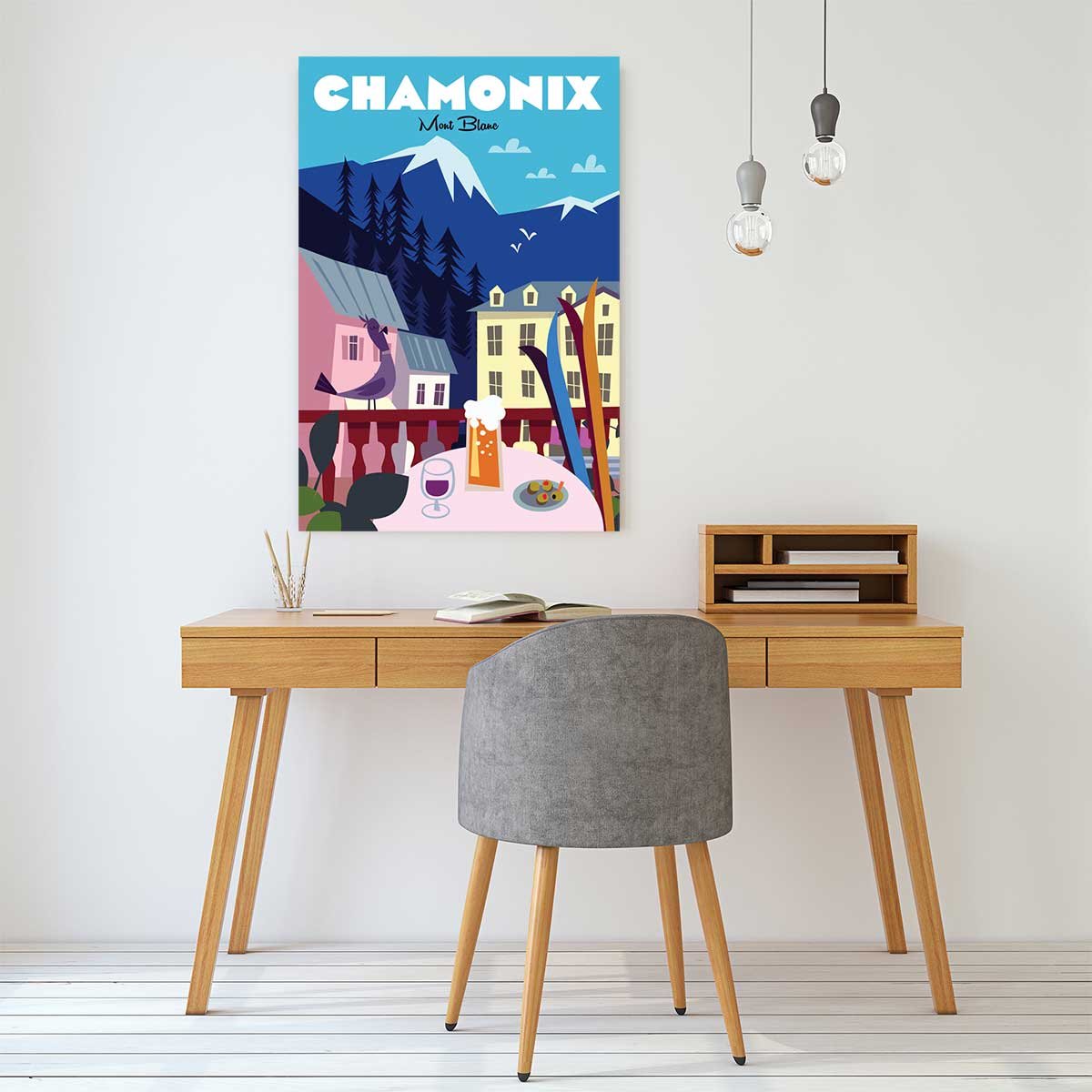 Tableau chamonix mont blanc tableau alu dibond, HEXOA