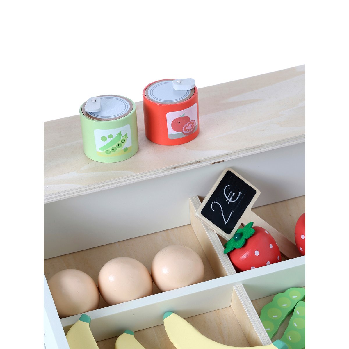 Marchande avec accessoires bois FSC® écru, VERTBAUDET