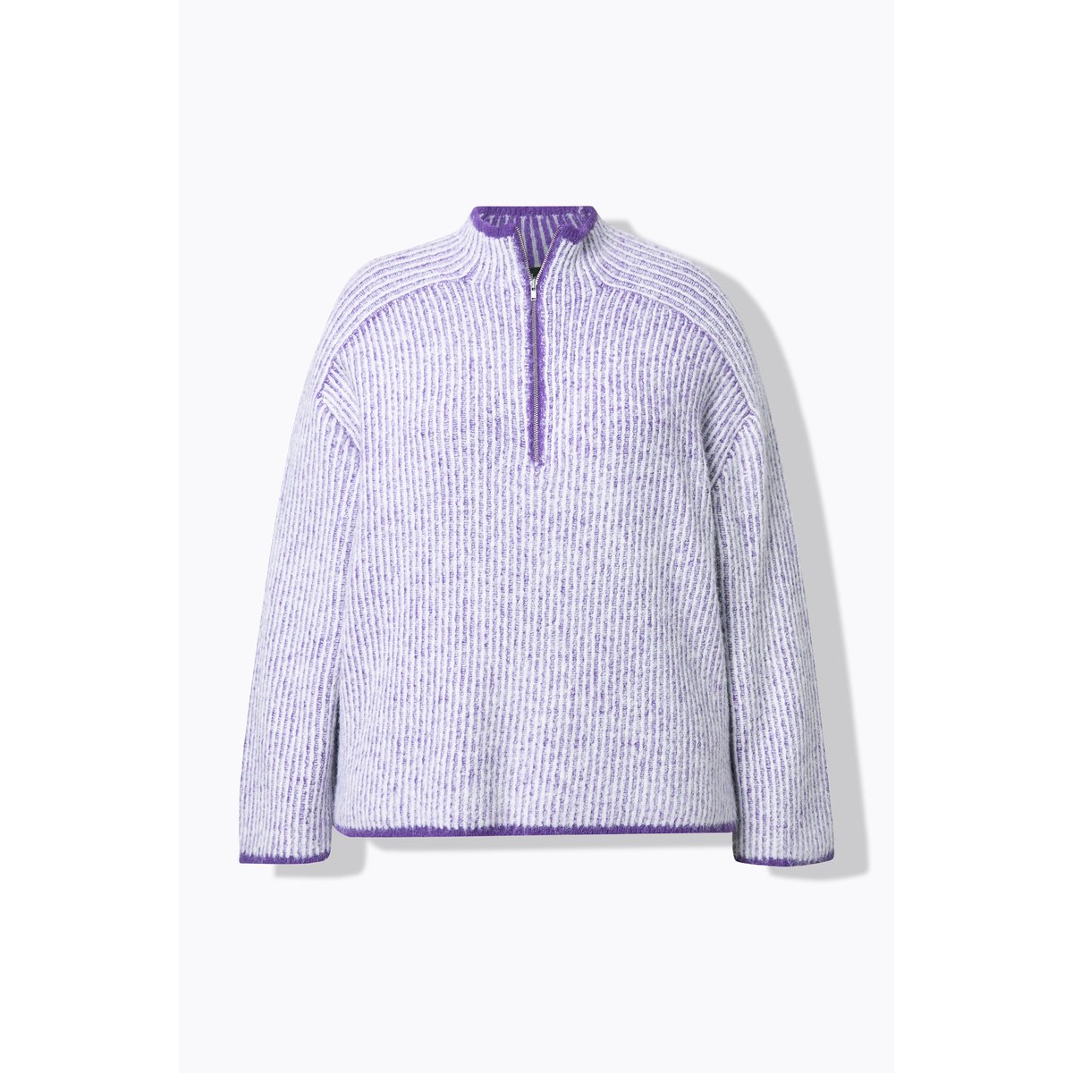 Pull camionneur à manches longues violet, ULLA POPKEN