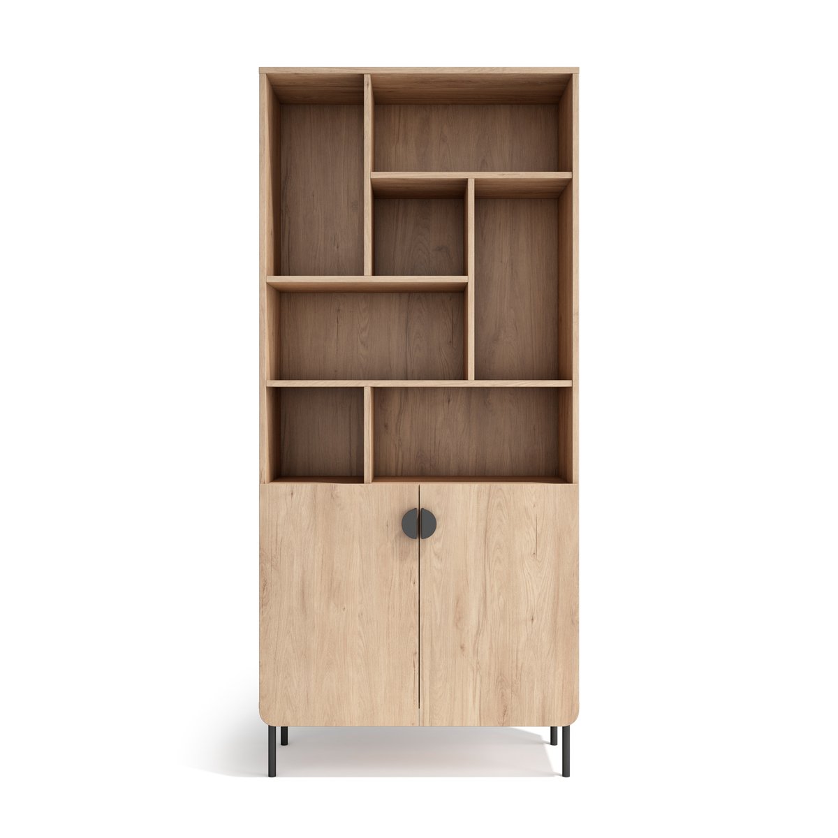 Bibliothèque armoire en placard, TOKYO chêne clair, HERDASA