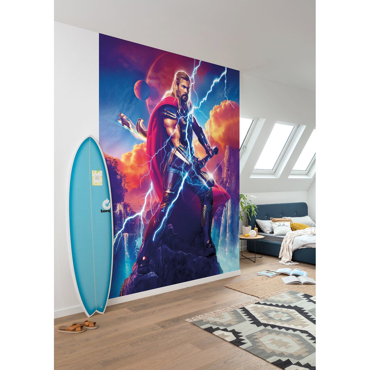 Papier peint Komar - Love and Thunder Adventure - 200 x 250 cm multicolore, HEXOA
