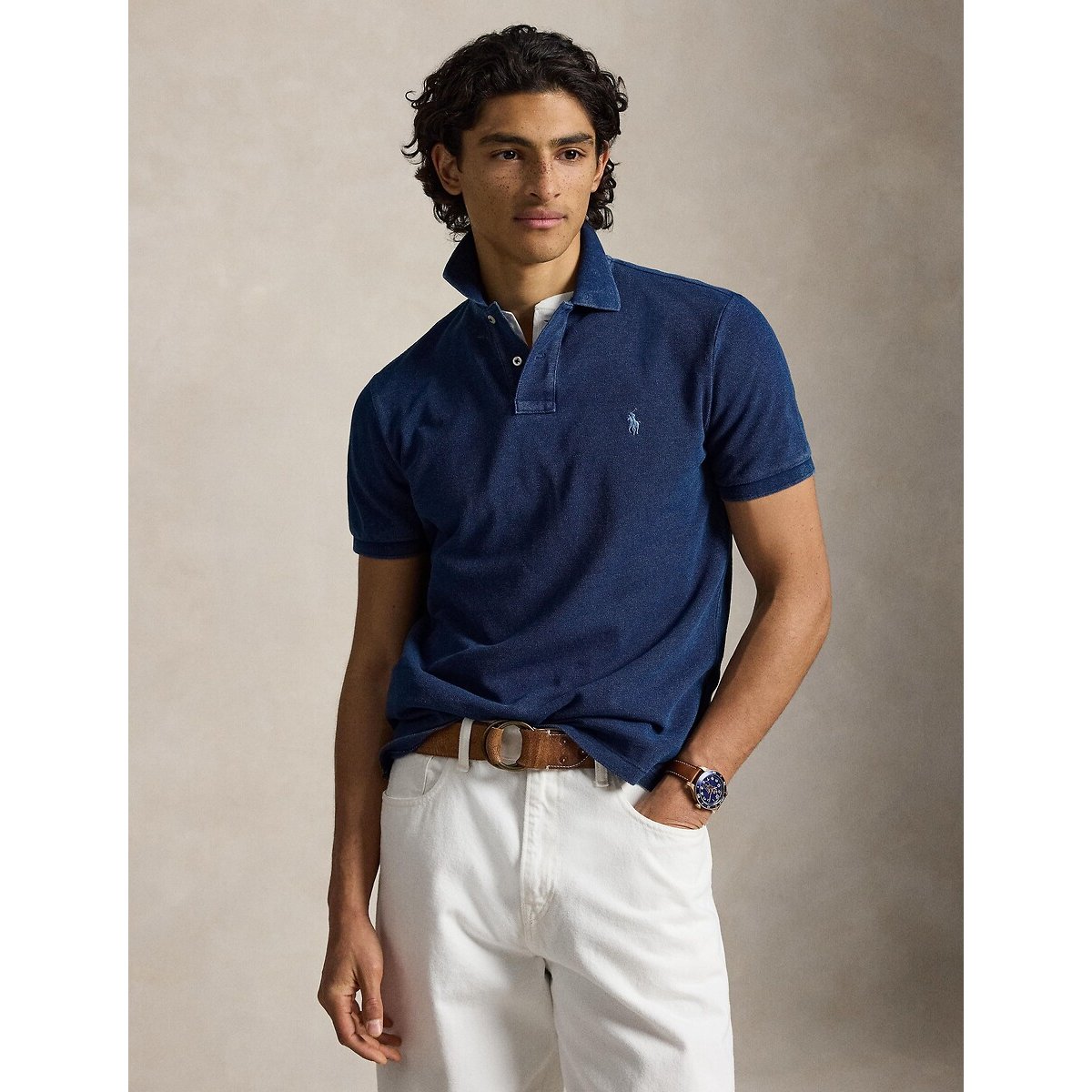 Polo custom slim indigo foncé, POLO RALPH LAUREN