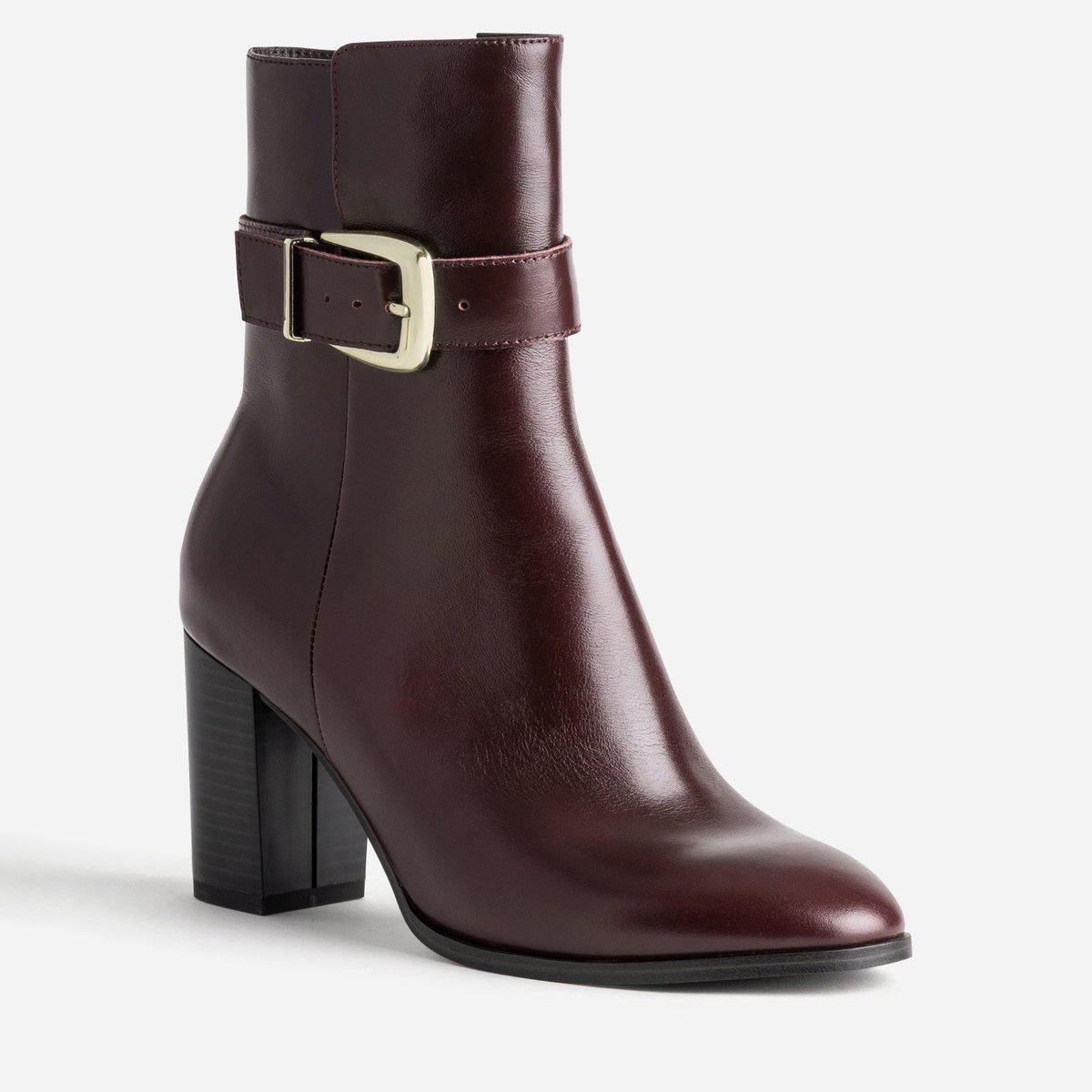 Boots À Talon en cuir NAELLE bordeaux, ERAM
