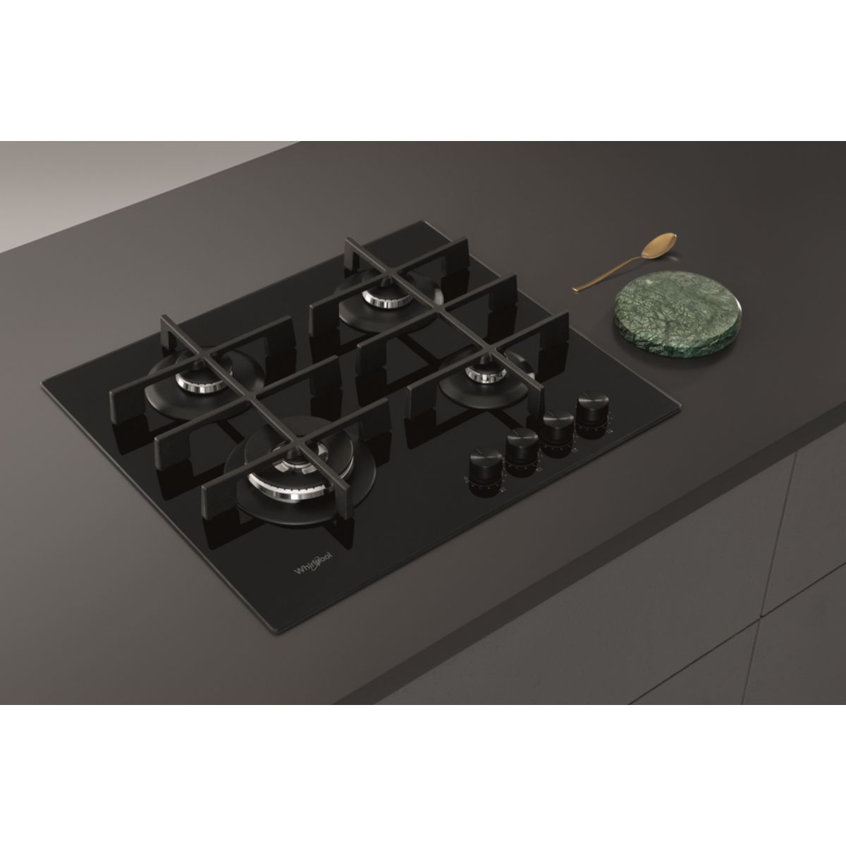 Plaque gaz GOWL628NBFR couleur unique, WHIRLPOOL