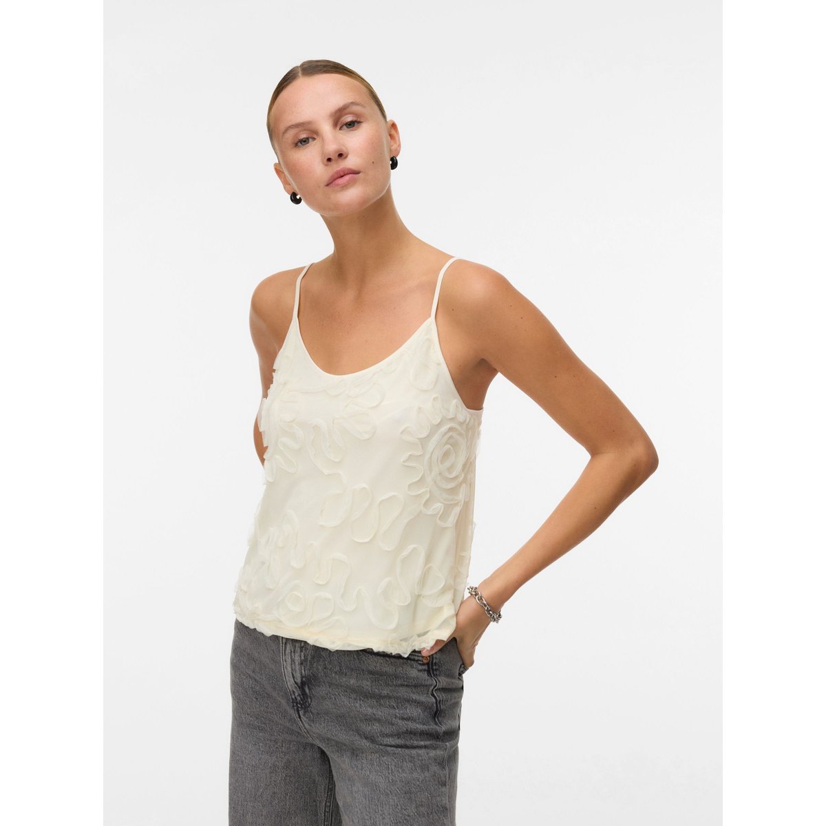 Top beige - pistachio shell, VERO MODA